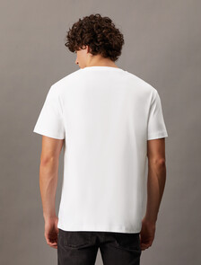 Concrete Monogram Print Regular Tee, Bright White, hi-res