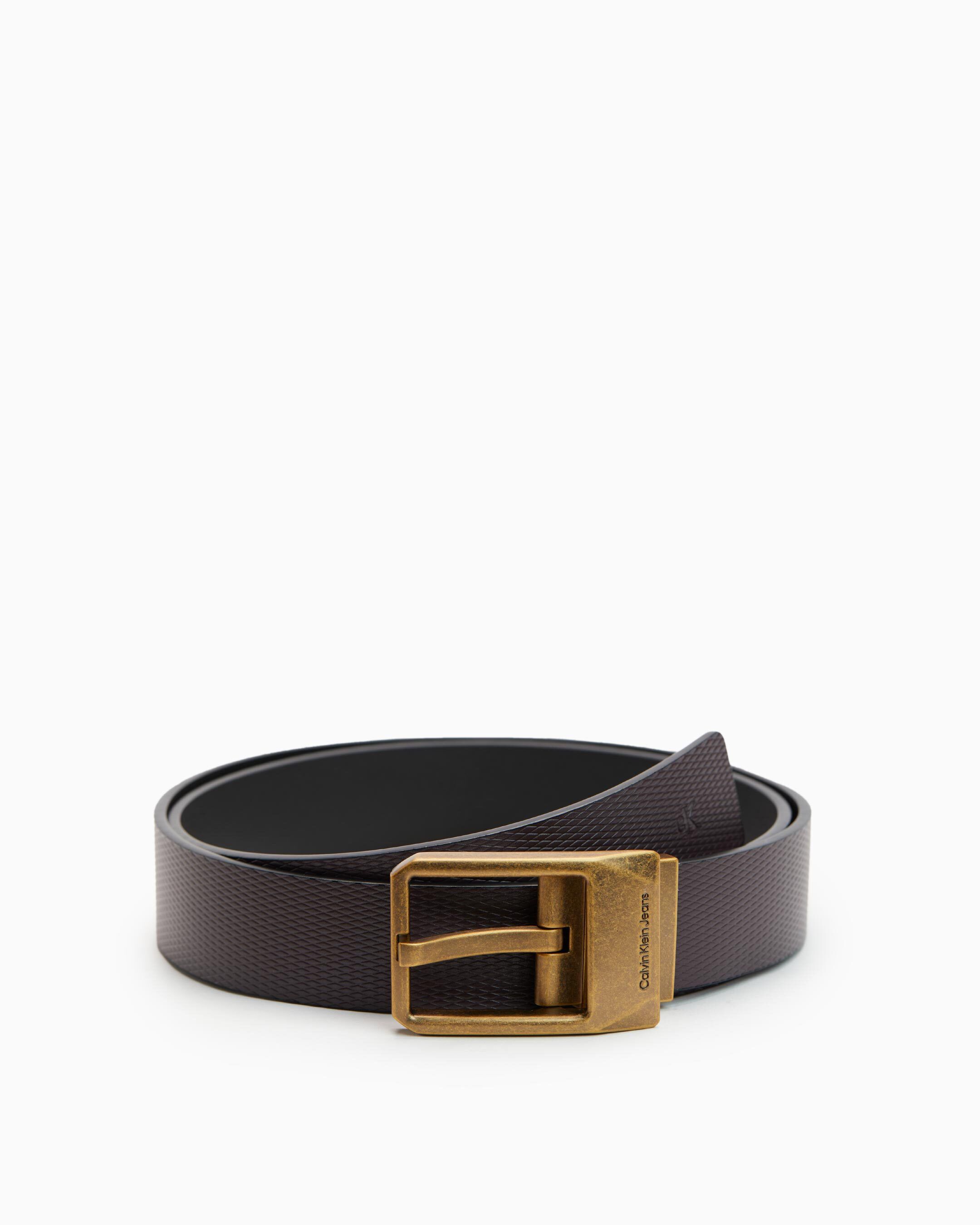 Classic Faceted Buckle Reversible Belt 3.5Cm brown Calvin