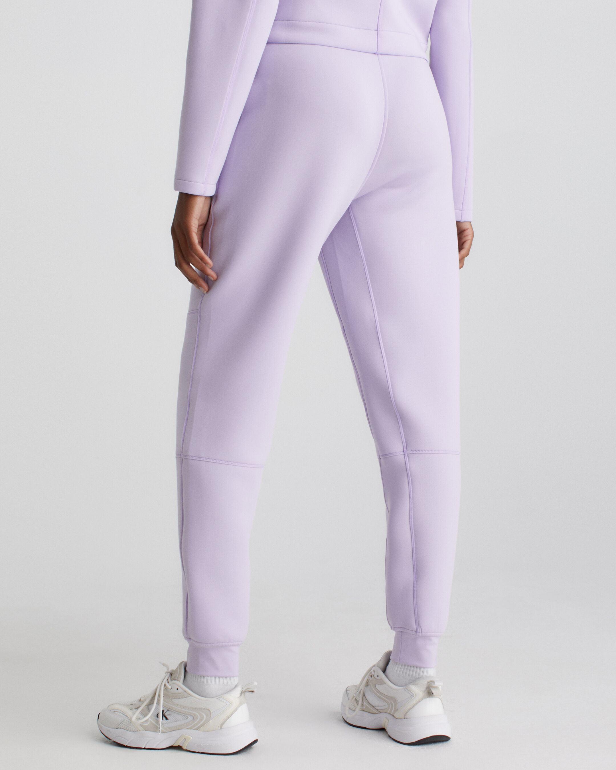 Purple and white joggers outlet