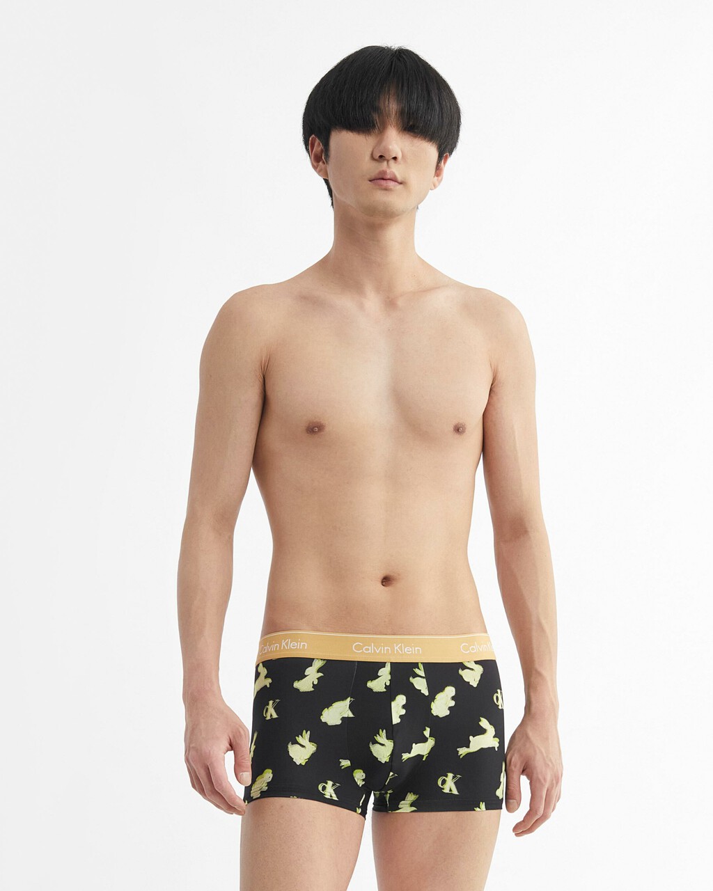 YEAR OF THE RABBIT ALL OVER PRINT LOW RISE TRUNKS, LNY RABBIT PRINT+BLACK BEAUTY, hi-res