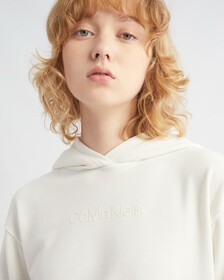COTTON TERRY HOODIE, WHITE SUEDE, hi-res