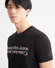 Movements Glitched Logo Slim Tee, Ck Black, hi-res
