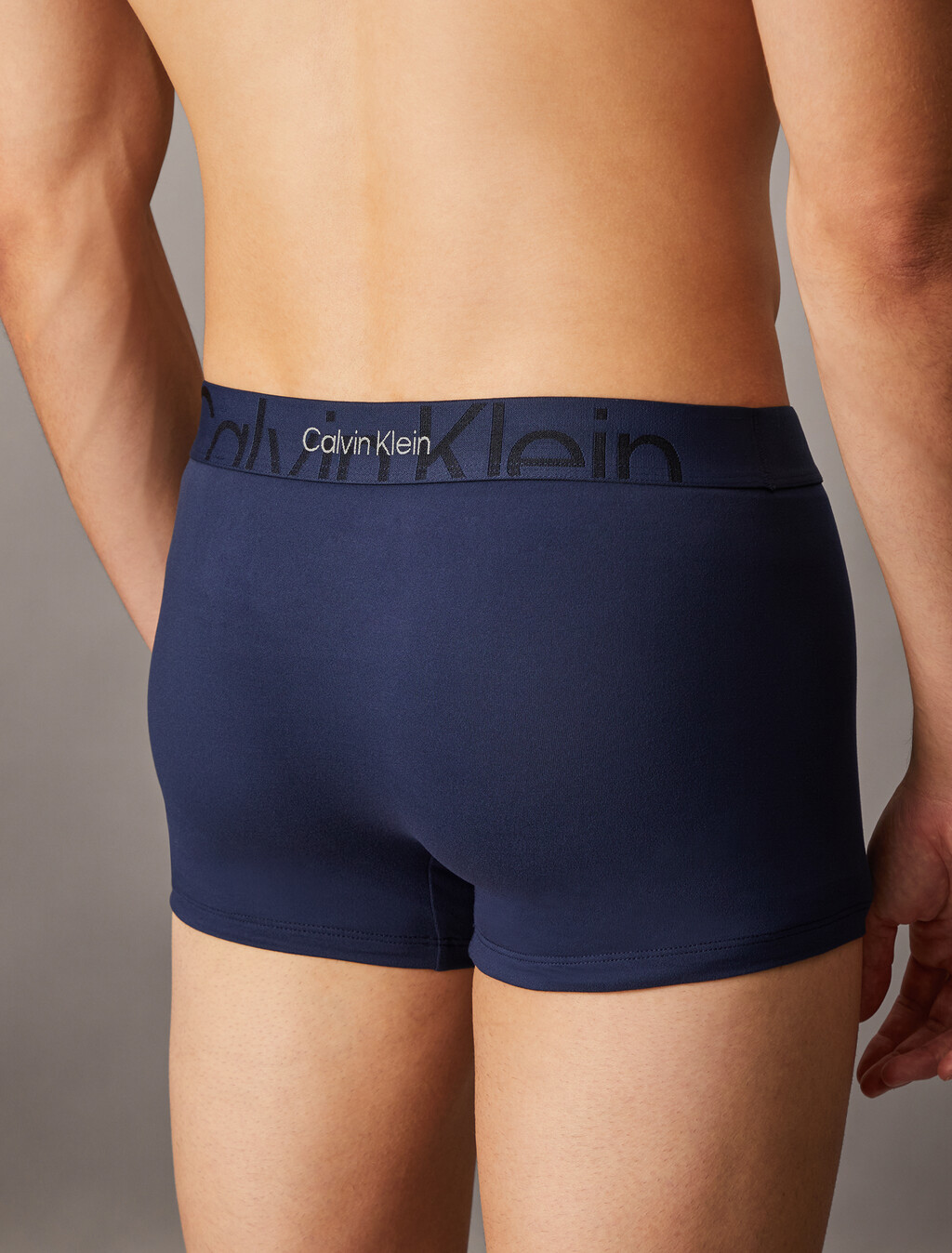 Embossed Icon Micro Low Rise Trunks, Blue Shadow, hi-res