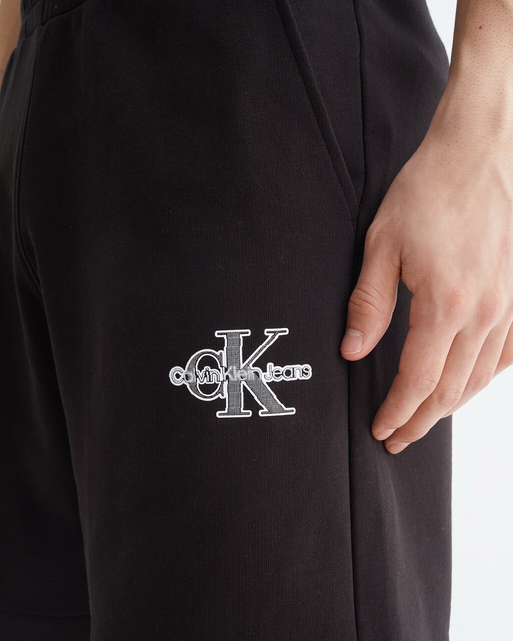 MONOGRAM SWEAT SHORTS, Ck Black, hi-res