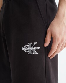 MONOGRAM SWEAT SHORTS, Ck Black, hi-res
