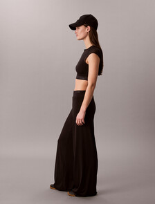 Performance Wide Leg Sculpt Trousers, Black, hi-res