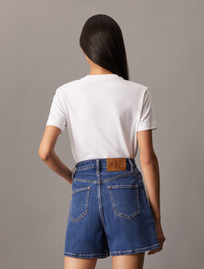 Core Monogram Embroidery Tee, Bright White, hi-res