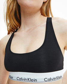 Modern Cotton Lightly Lined Bralette, BLACK, hi-res