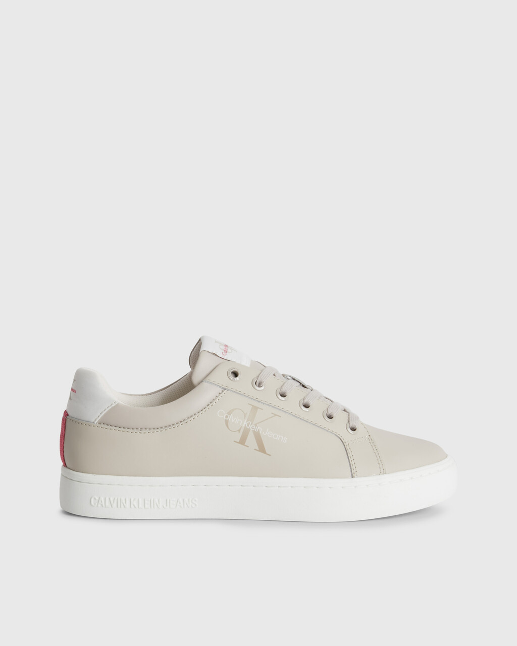 LEATHER TRAINERS, Eggshell/Ancient White, hi-res