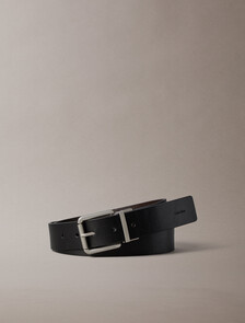 Casual Roller Buckle Reversible Belt 35MM, Black/CK Dark Brown/Antique Silver, hi-res