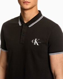 Core Tipped Slim Polo, Ck Black, hi-res
