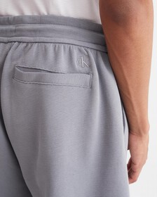Premium Essentials Monologo Ottoman Rib-Knit Shorts, Overcast Grey, hi-res