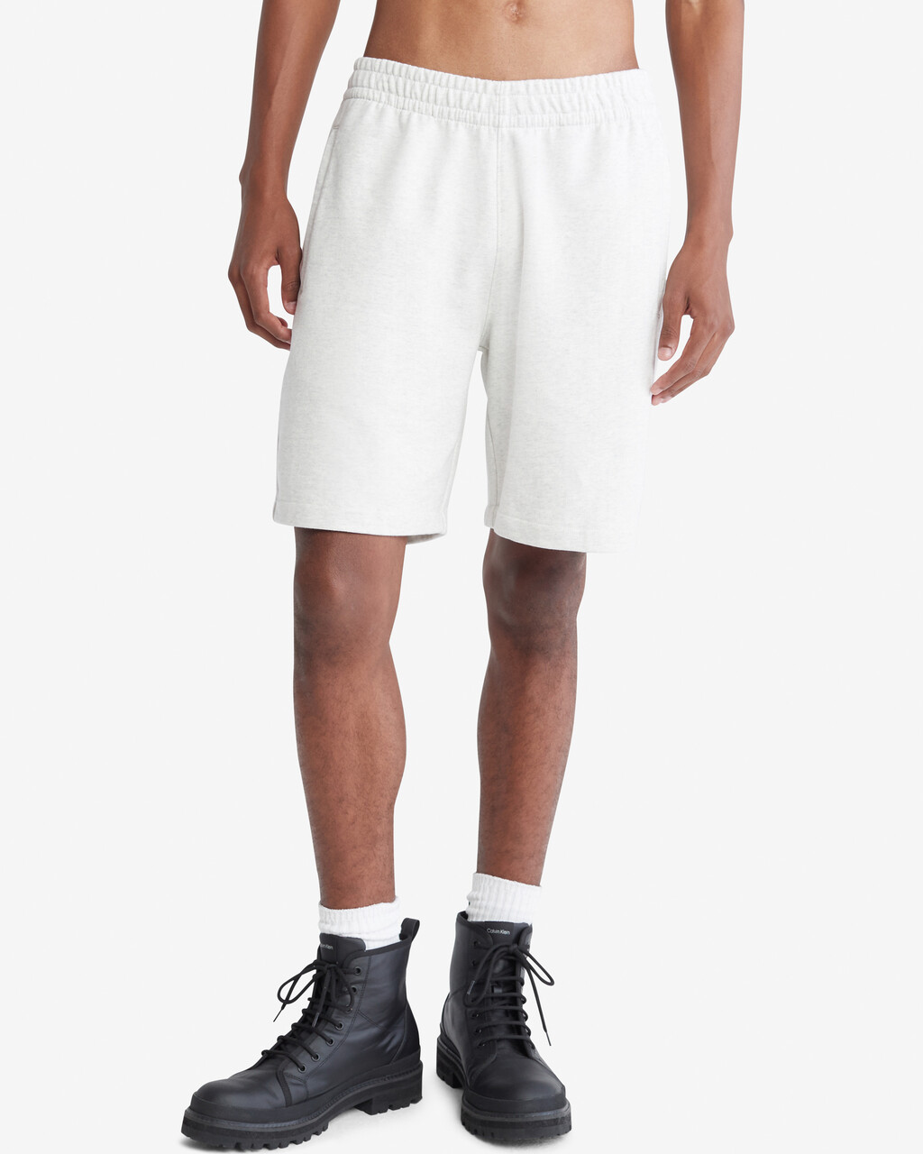 LOGO TERRY SHORTS, BC01 Light Grey Heather, hi-res