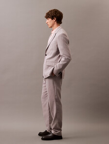 Relaxed Linen Pleated Trousers, Formal Gray, hi-res