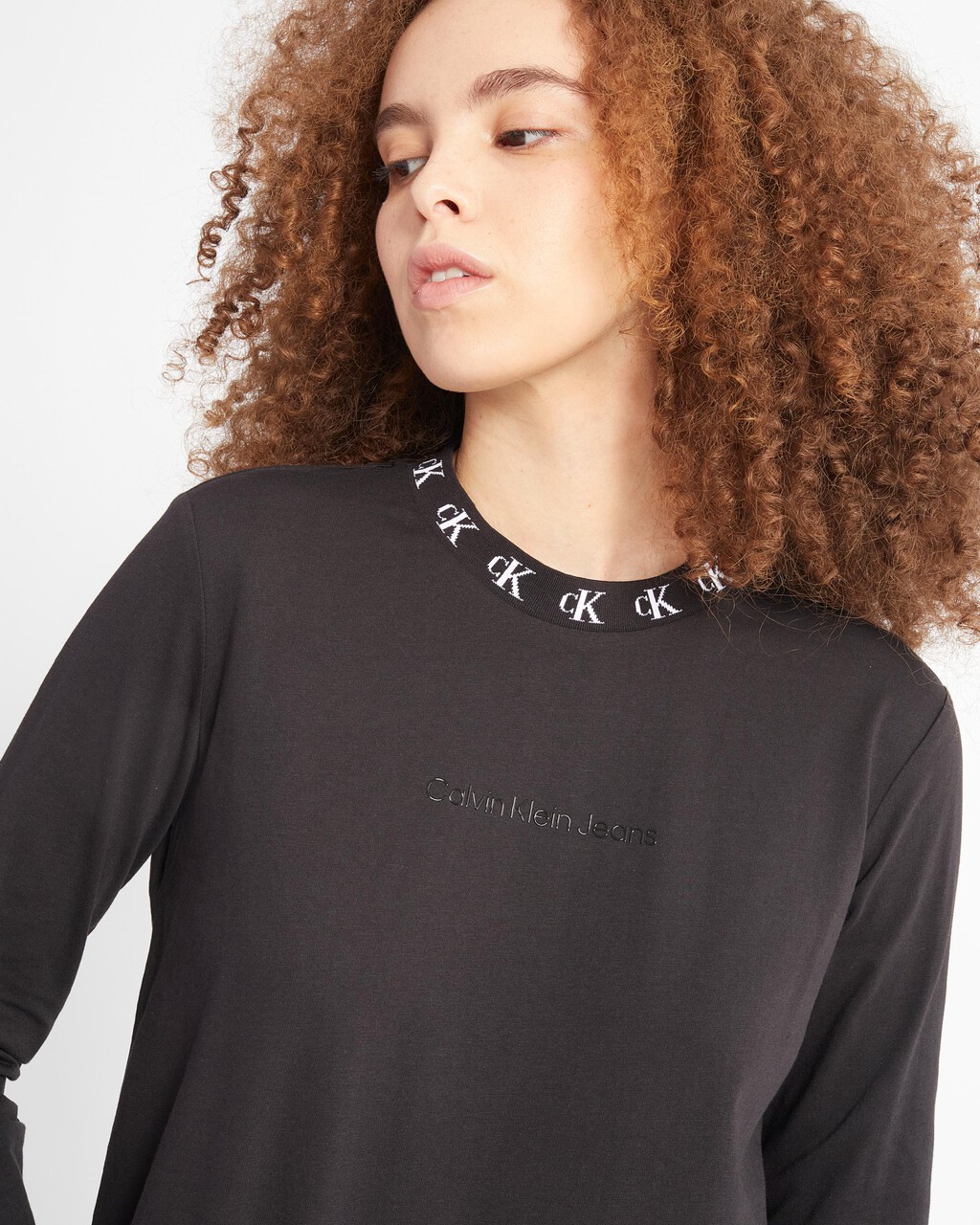 CORE PLUS CK LOGO LONG SLEEVE TEE, CK BLACK, hi-res
