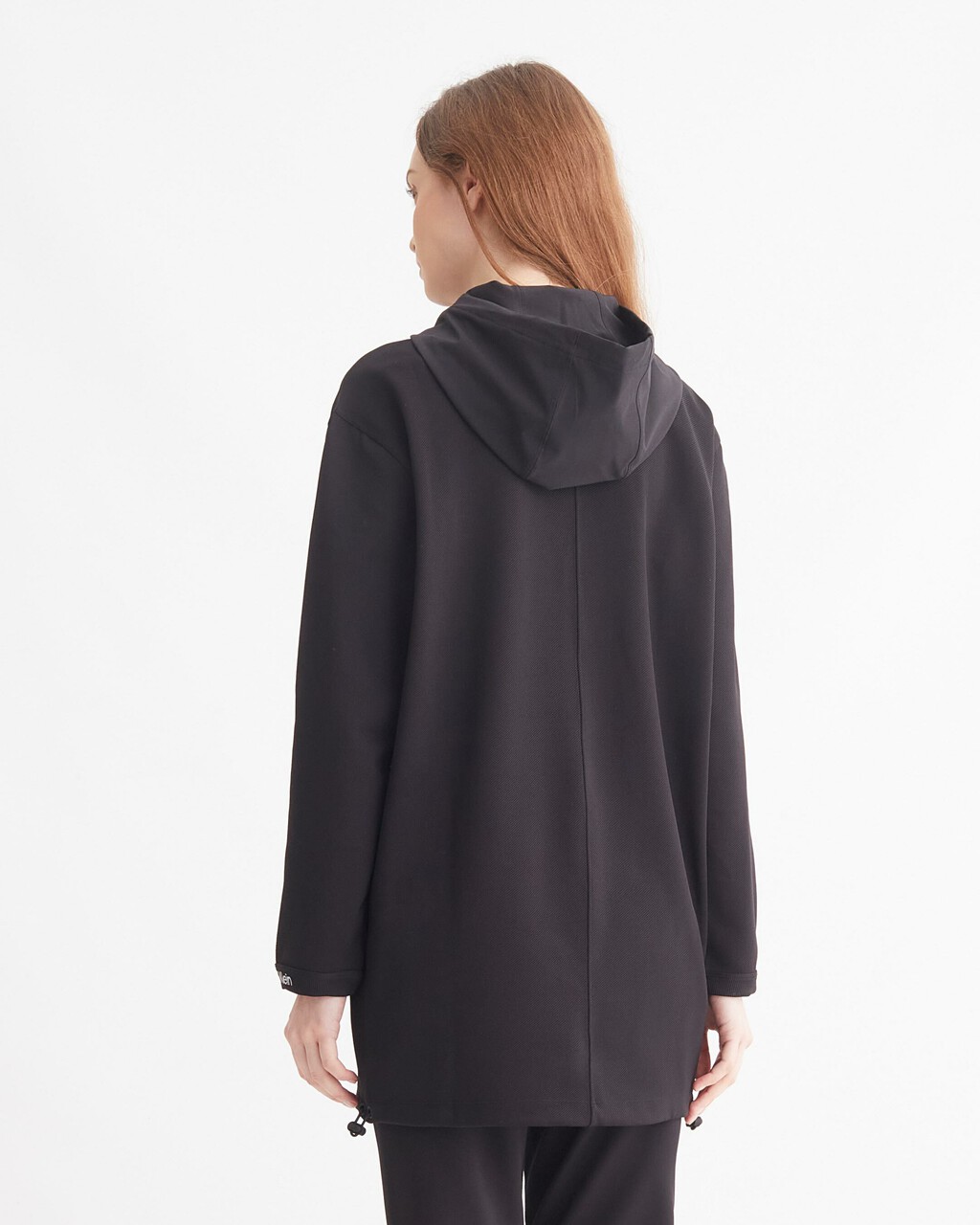 CK Effect Hooded Sweat Dress, BLACK BEAUTY, hi-res