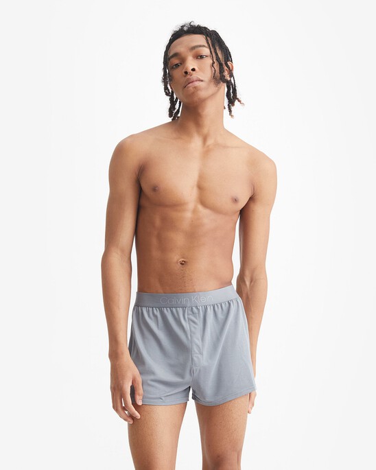 CK BLACK PIQUE SLIM BOXERS