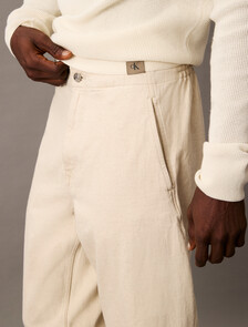 Cotton Linen Relaxed Jeans, NATURAL SUN, hi-res