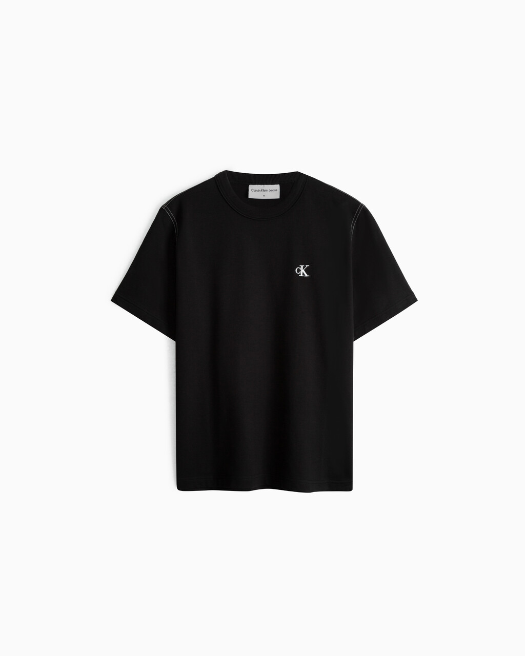 Modern Workwear Contrast Topstitch Tee, Ck Black, hi-res
