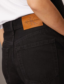 Black Relaxed Tailored Jeans, SOFT BLACK, hi-res