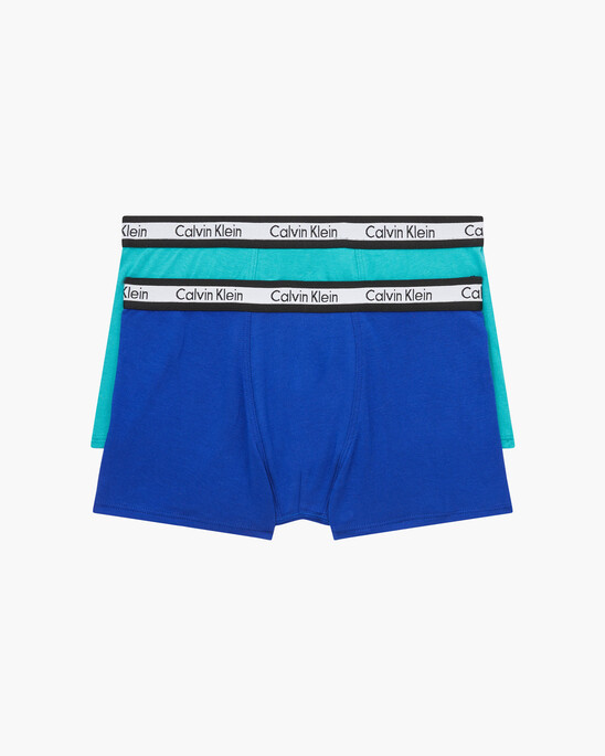 Boys 2 Pack Modern Cotton Trunks
