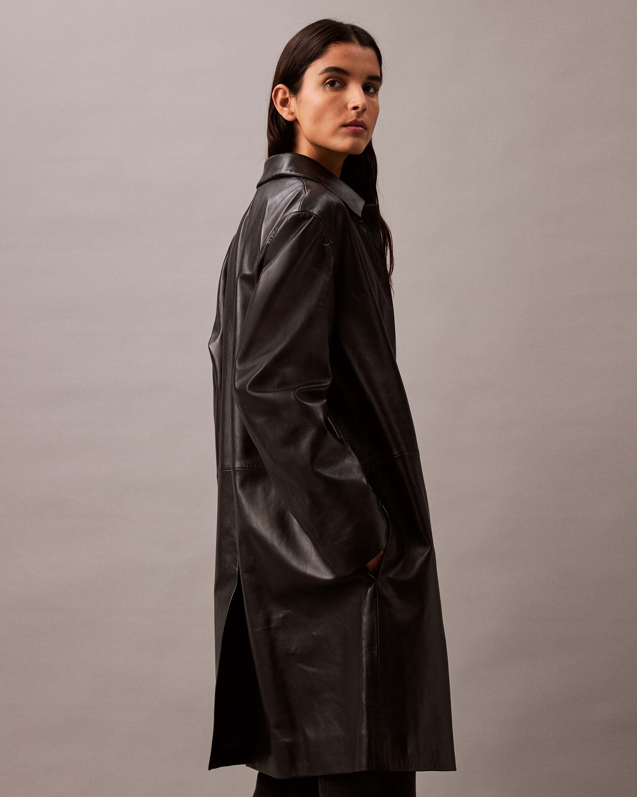 OVY Waterproof Calf Leather Car Coat OVY waterproof leather