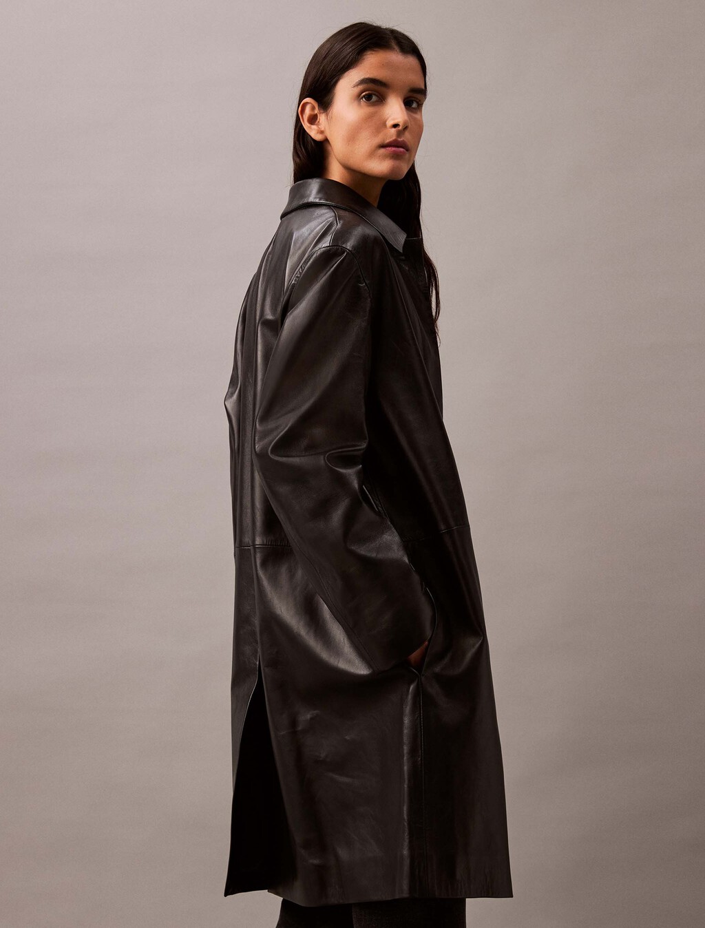 Lamb Suede Car Coat, Black Beauty, hi-res