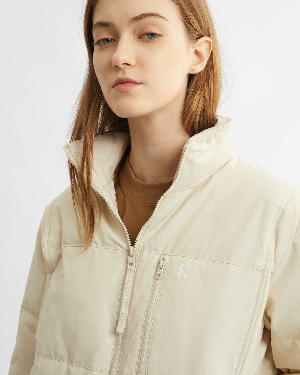 ORGANIC COTTON ULTRA LIGHTWEIGHT DOWN JACKET, Eggshell, hi-res