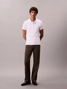 Double Knit Liquid Touch Cotton Slim Polo, Bright White, hi-res