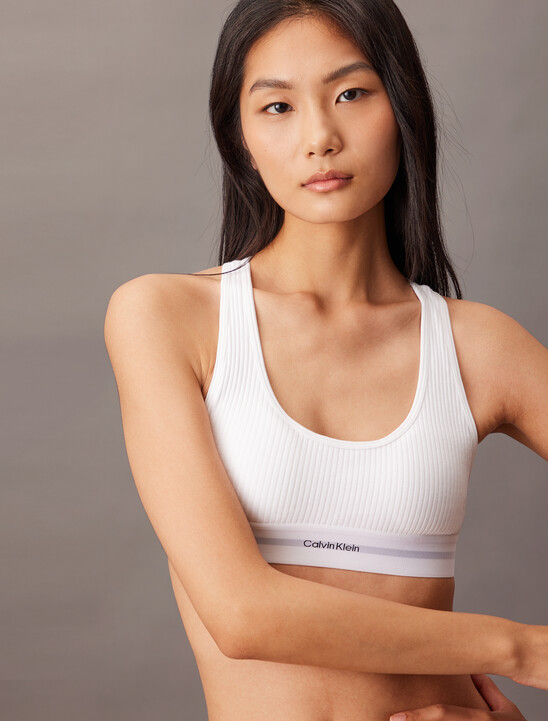 Cotton Modal Stretch Rib Knit Lightly Lined Bralette