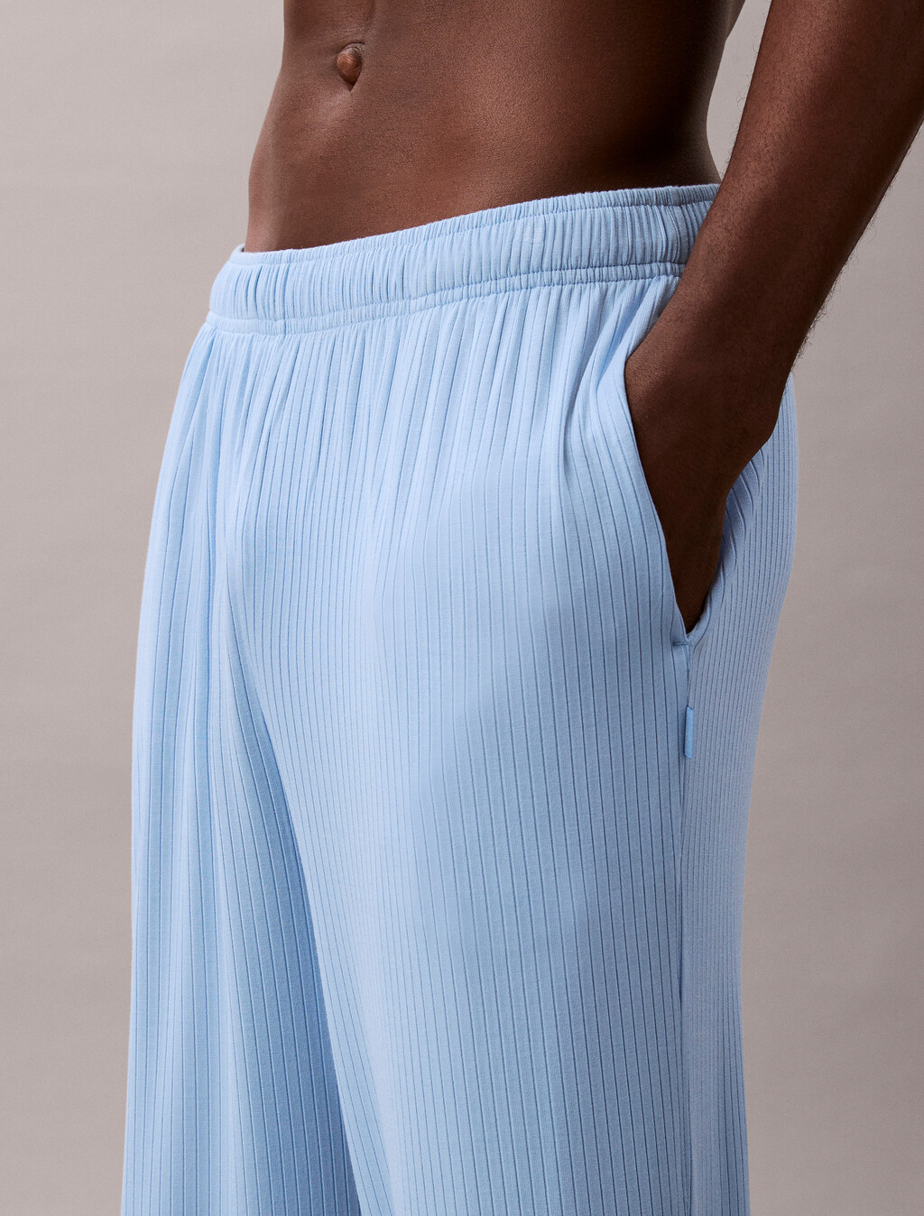 Modal Rib Knit Sleep Pant, Gulf Blue, hi-res