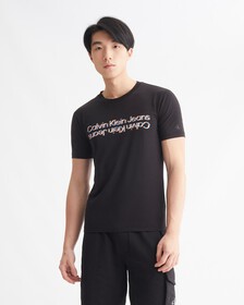 Movements Glitched Logo Slim Tee, Ck Black, hi-res