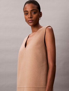 Double Face Wool Dress, Amphora, hi-res