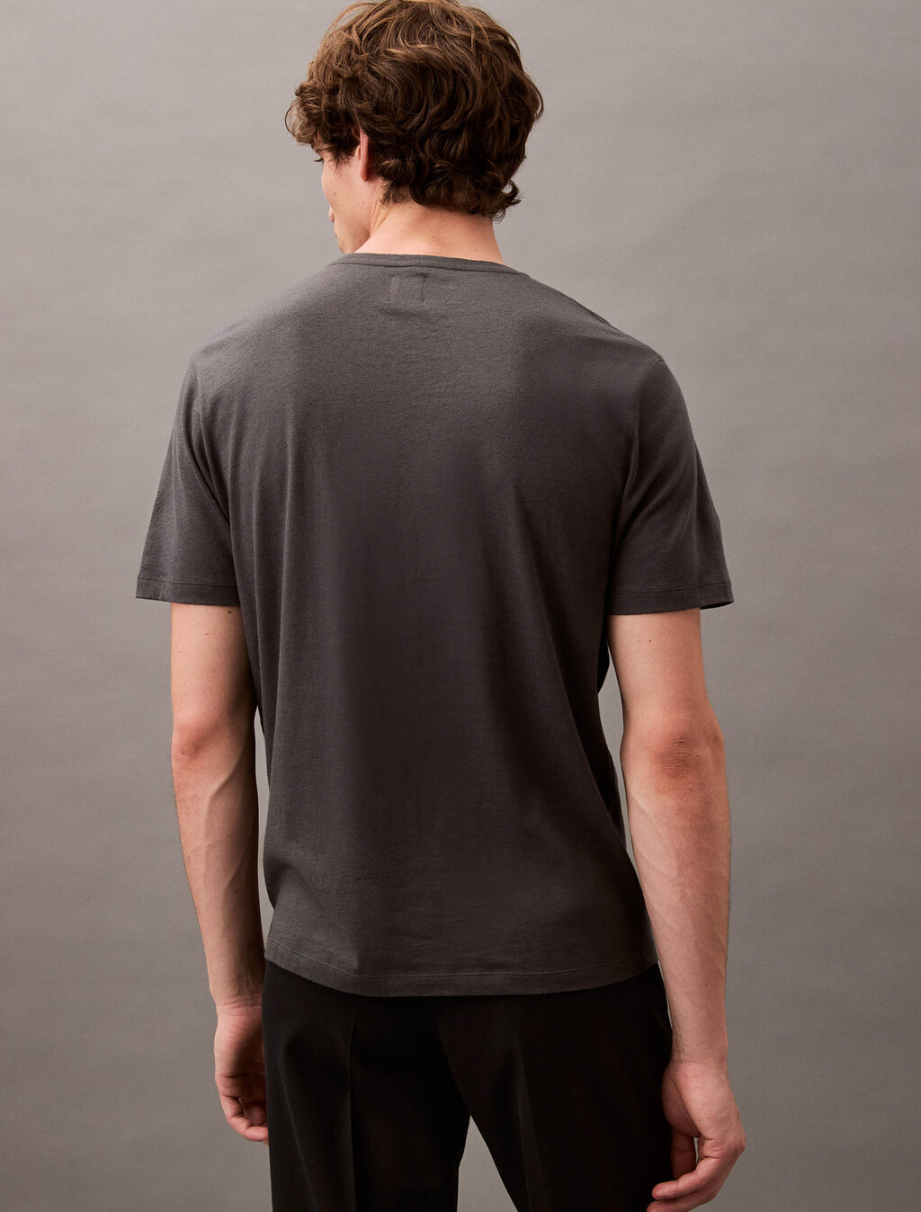 Cotton Silk Jersey Tee, Dark Slate Gray, hi-res