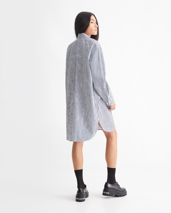 CK Khakis Stripe Shirt Dress