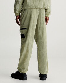 Relaxed Nylon Cargo Pants, Oil Green, hi-res