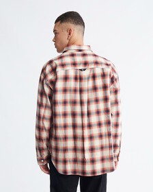 Modern Workwear Utility Plaid Shirt, Eggshell, hi-res