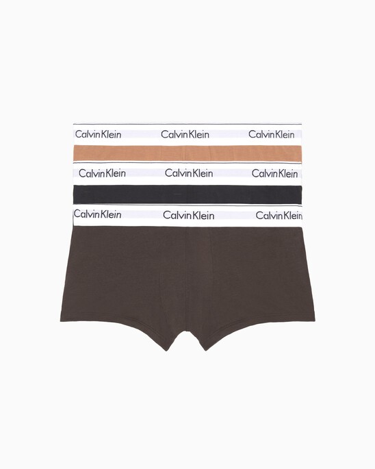 MODERN COTTON STRETCH NATURAL LOW RISE TRUNKS 3 PACK