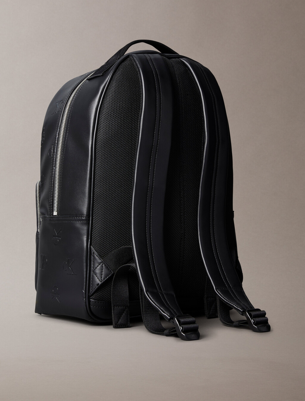 Embossed Monogram Backpack, Black, hi-res