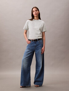 Cropped Monogram T-shirt, Smoke, hi-res