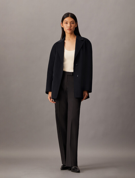 Double Face Recycled Wool Blend Blazer