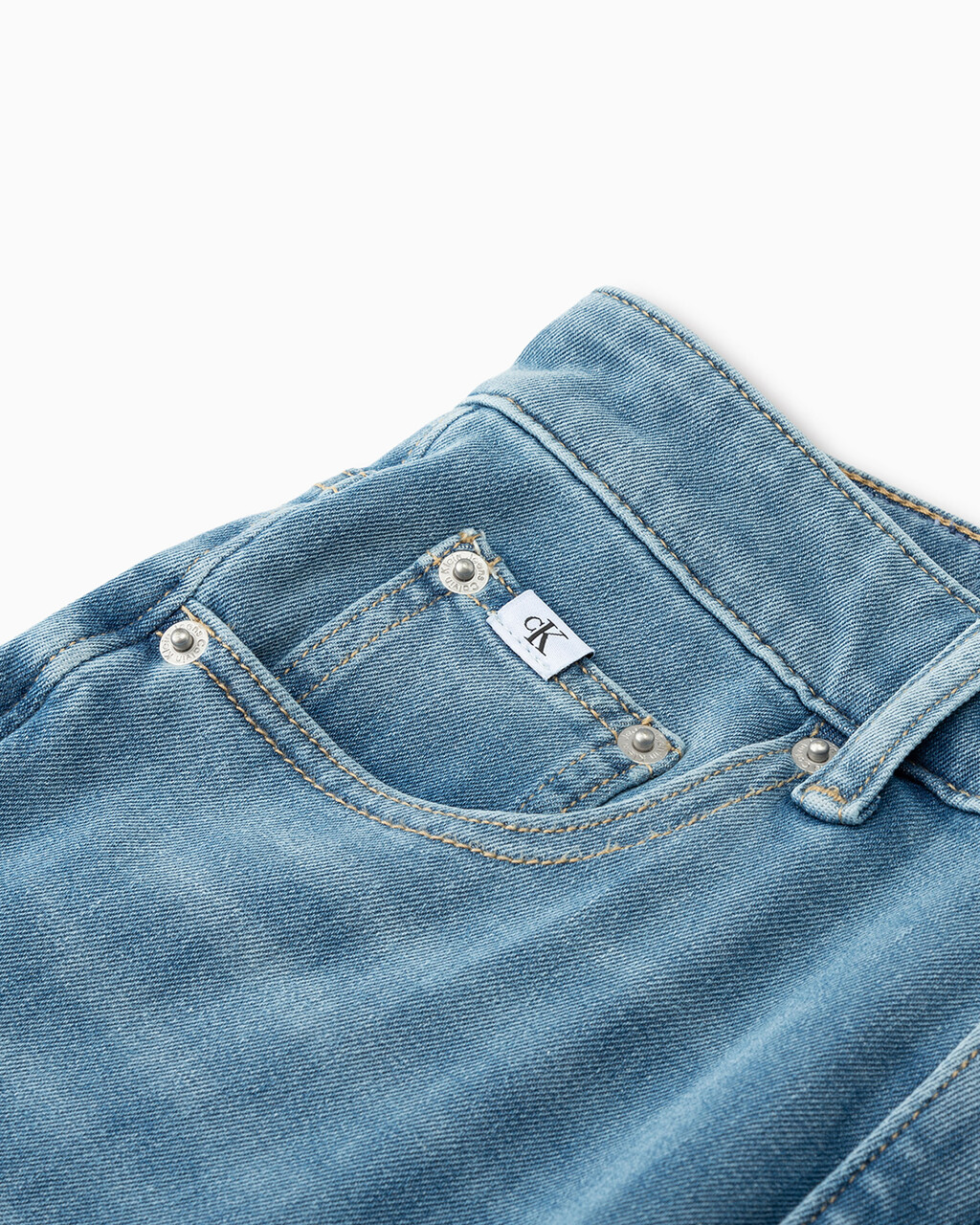 ULTIMATE STRETCH HIGH RISE SLIM STRAIGHT FRAYED JEANS, Mid Blue Embro Raw Hem, hi-res