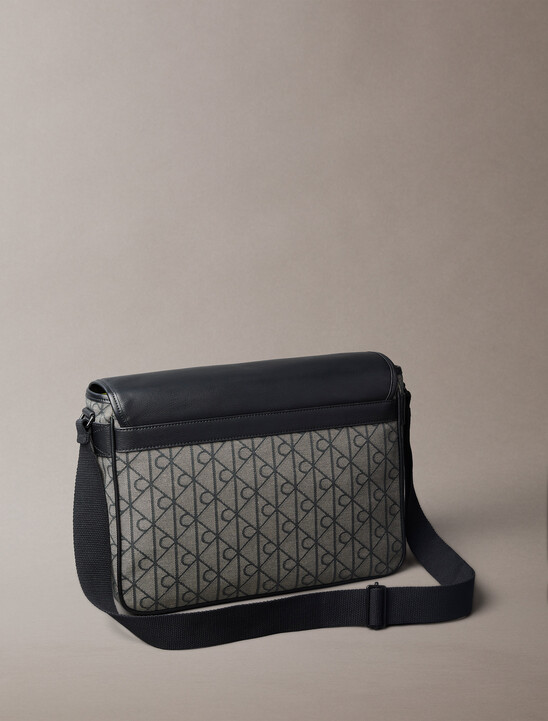 Emblem Logo Jacquard Messenger Bag