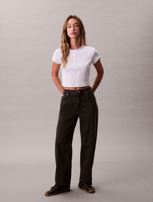 Slim Cropped Monogram T-shirt, Lacey Lilac, hi-res