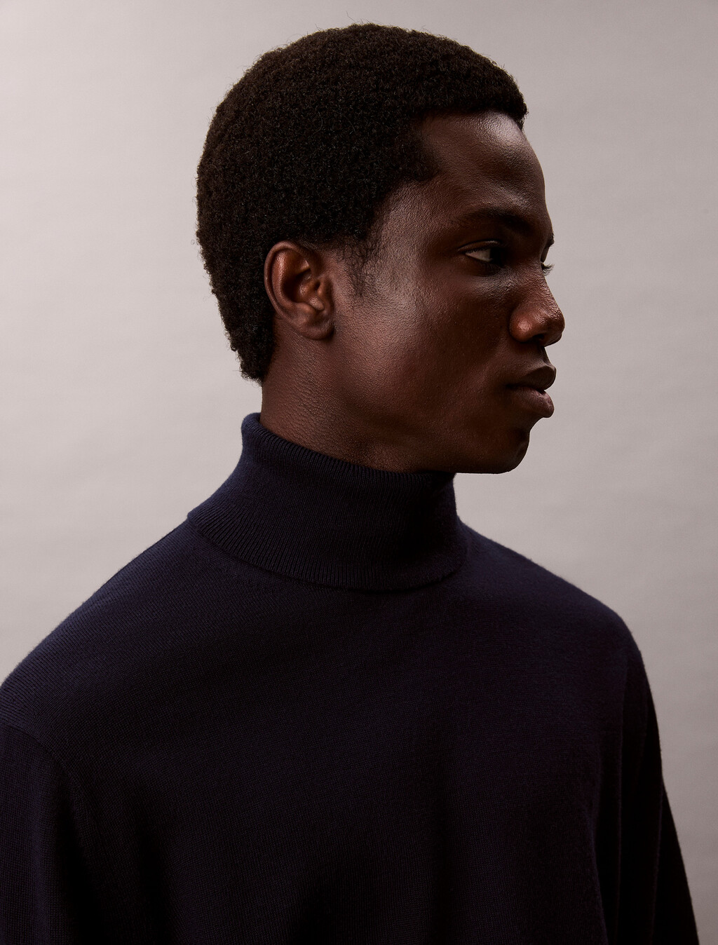 Merino Wool Turtle Neck Jumper, Dark Sapphire, hi-res