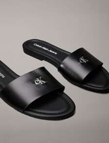 FLAT SANDAL SLIDE MG, Triple Black, hi-res