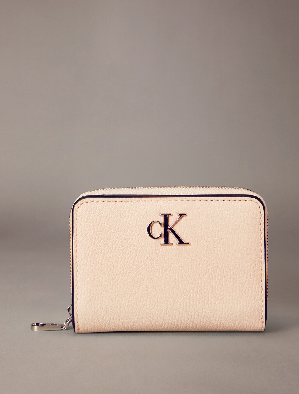 Minimal Monogram Medium Zip Around Wallet, Gray Morn, hi-res