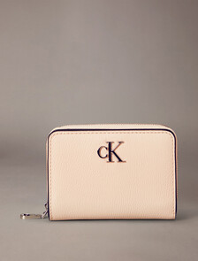 Minimal Monogram Medium Zip Around Wallet, Gray Morn, hi-res