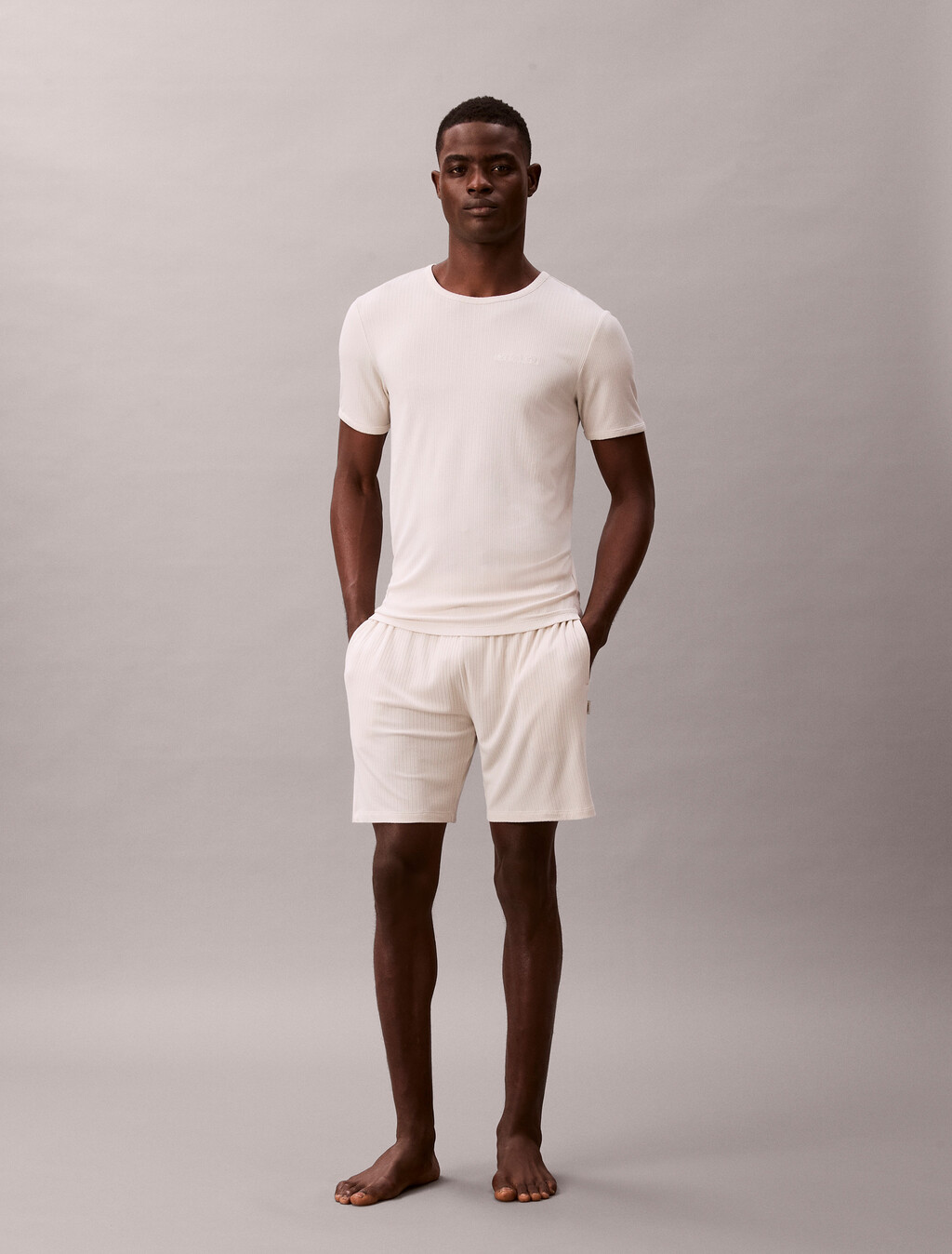 Modal Rib Knit Set, Chalk, hi-res