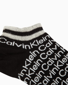 MEN'S LOGO LOW CUT SOCKS, BLACK, hi-res